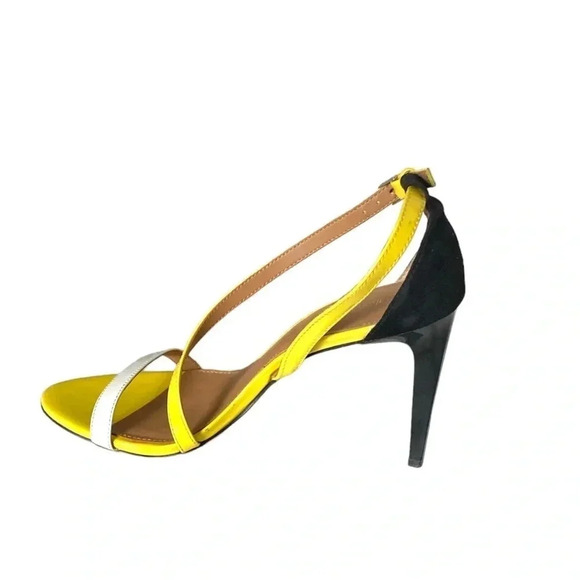 CALVIN KLEIN |Narella Yellow/White/Black Patent & Suede Stiletto Heels Size 7.5M - Picture 3 of 10